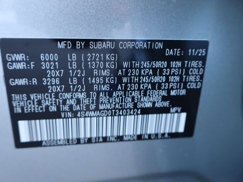 New 2026 Subaru Ascent Limited w/ Popular Package #2 image 26