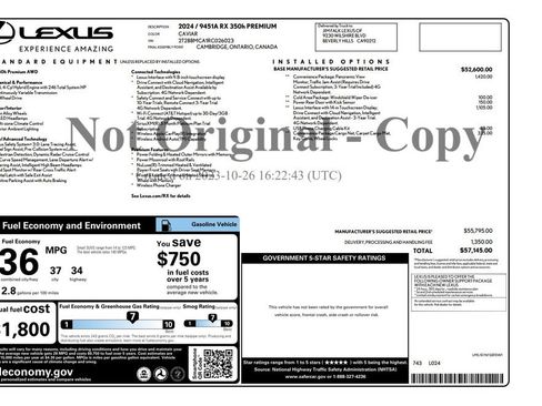 Used 2024 Lexus RX 350h w/ Convenience Package image 2