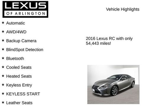 Used 2016 Lexus RC 300 AWD image 7