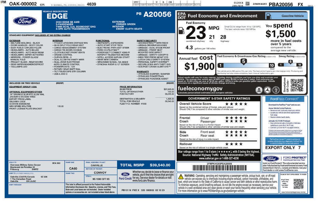 Used 2023 Ford Edge SE AWD/4WD image 4