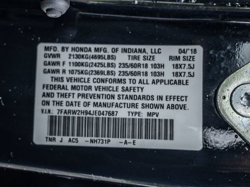 Used 2018 Honda CR-V Touring image 29