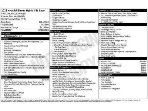 New 2026 Hyundai Elantra SEL FWD image 27