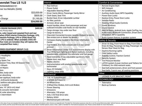 Used 2021 Chevrolet Trax LS w/ Tint and Cruise Package image 7