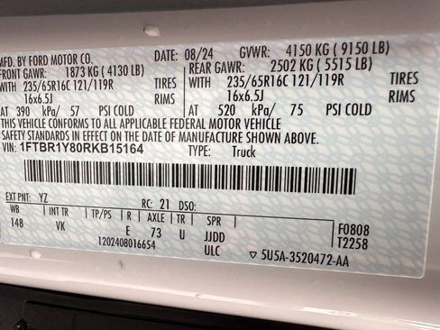 Used 2024 Ford Transit 250 XL w/ Load Area Protection Package image 26