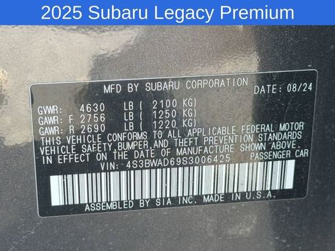 Used 2025 Subaru Legacy Premium AWD/4WD image 30