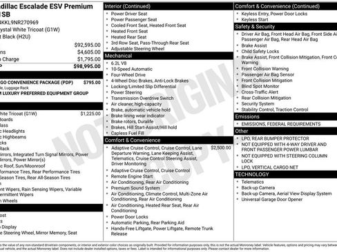 Used 2022 Cadillac Escalade ESV Premium Luxury image 40