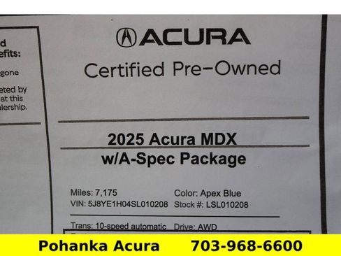 Used 2025 Acura MDX A-Spec image 34