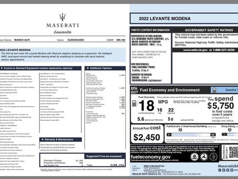 Certified 2022 Maserati Levante Modena image 50