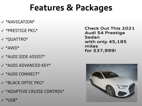Used 2021 Audi S4 Prestige w/ Prestige Package image 4