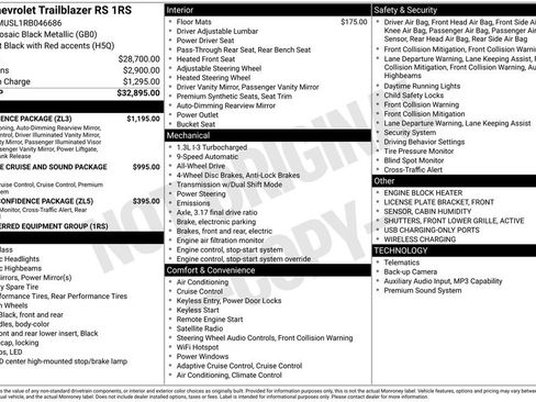 Used 2024 Chevrolet TrailBlazer RS w/ Convenience Package AWD/4WD image 42