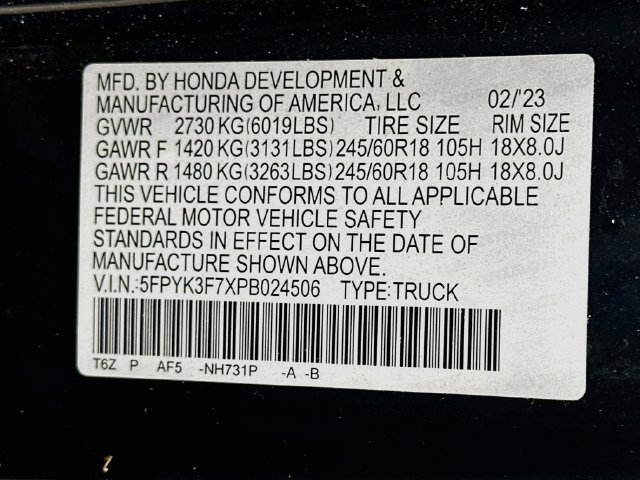 Certified 2023 Honda Ridgeline RTL-E image 34