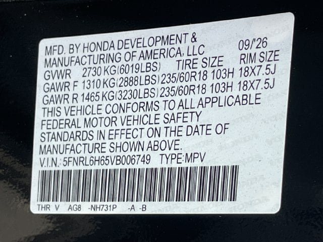 New 2027 Honda Odyssey EX-L image 28
