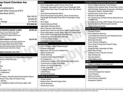 New 2024 Jeep Grand Cherokee Trailhawk w/ Advanced Protech Group II image 6
