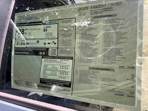 New 2025 MAZDA CX-50 AWD 2.5 S w/ Weather Package image 18