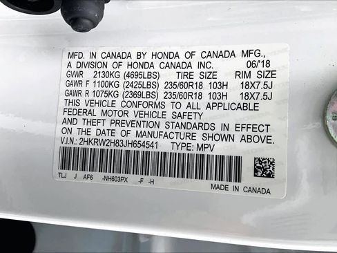 Certified 2018 Honda CR-V EX-L image 66