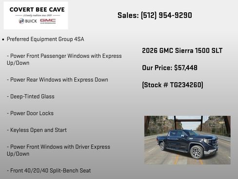 New 2026 GMC Sierra 1500 SLT AWD/4WD image 6