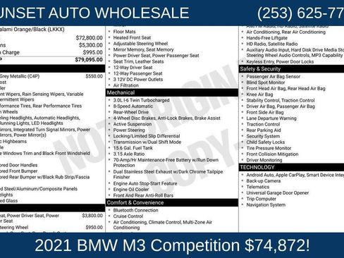 Used 2021 BMW M3 Competition image 27