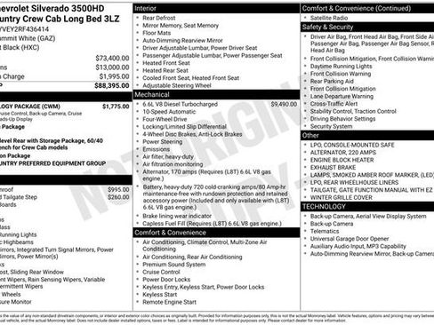 Used 2024 Chevrolet Silverado 3500 High Country w/ Technology Package AWD/4WD image 8