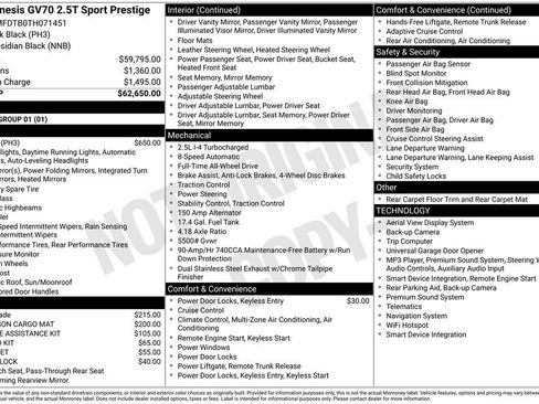 New 2026 Genesis GV70 2.5T Sport Prestige AWD/4WD image 8