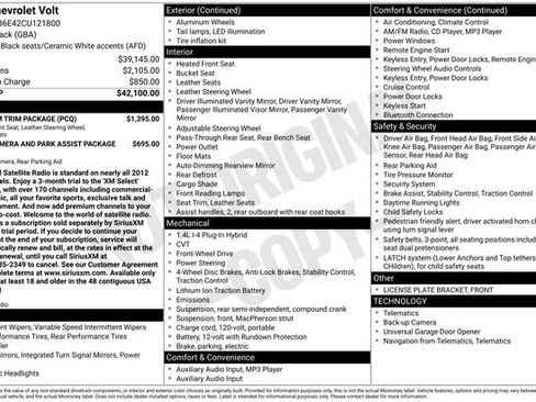 Used 2012 Chevrolet Volt Premium w/ Premium Trim Package image 4