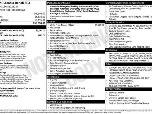 Used 2021 GMC Acadia Denali w/ Denali Ultimate Package image 38