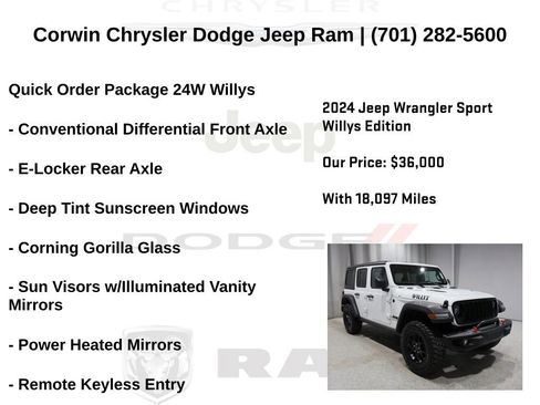 Certified 2024 Jeep Wrangler Willys image 14