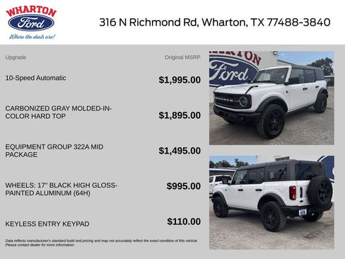 Used 2023 Ford Bronco Black Diamond AWD/4WD image 2