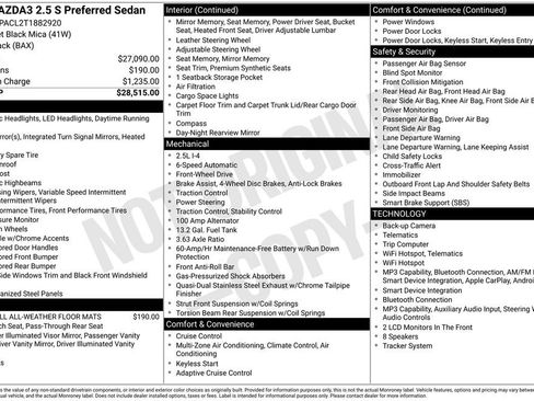 New 2026 MAZDA MAZDA3 2.5 S Sedan w/ Preferred Pkg FWD image 29
