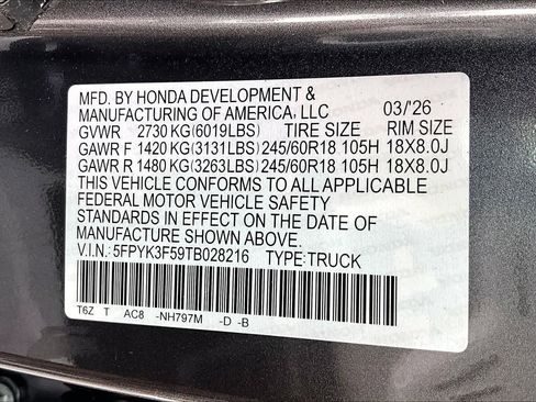 New 2026 Honda Ridgeline RTL image 18