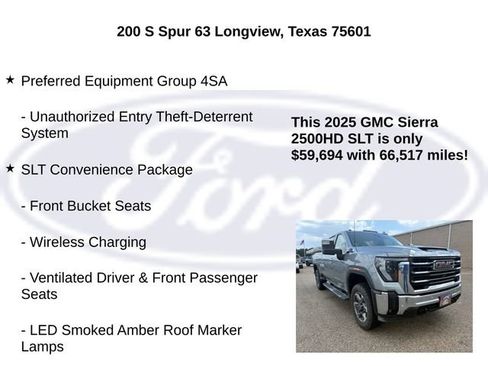 Used 2025 GMC Sierra 2500 SLT w/ Texas SLT Premium Package AWD/4WD image 20