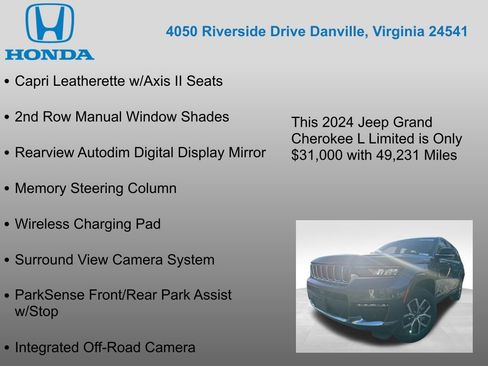 Used 2024 Jeep Grand Cherokee L Limited w/ Luxury Tech Group II image 23