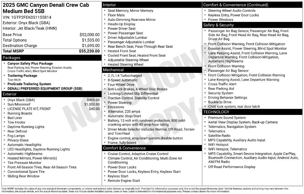 Certified 2025 GMC Canyon Denali AWD/4WD image 54