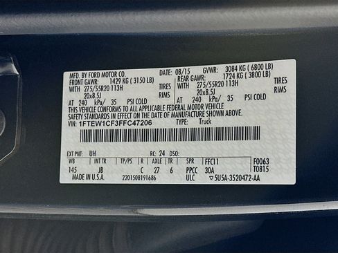 Used 2015 Ford F150 XLT w/ Equipment Group 302A Luxury RWD image 12