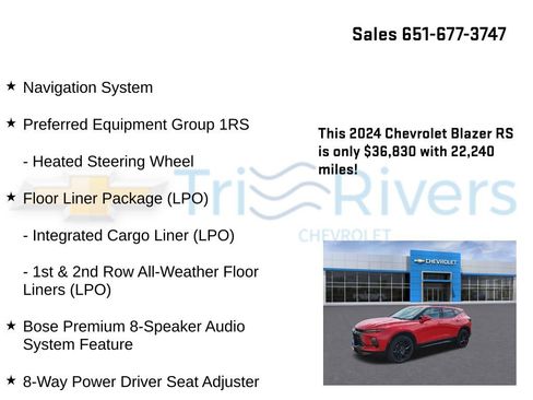 Used 2024 Chevrolet Blazer RS w/ LPO, Floor Liner Package AWD/4WD image 22