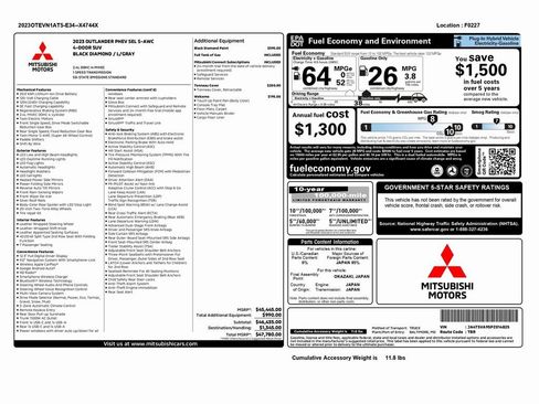 Used 2023 Mitsubishi Outlander SEL image 2