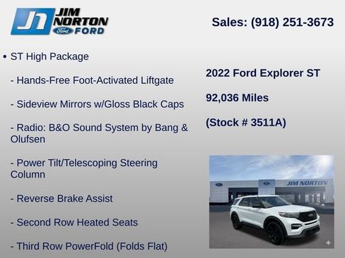 Used 2022 Ford Explorer ST w/ Equipment Group 401A AWD/4WD image 40