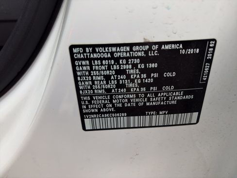 Used 2019 Volkswagen Atlas SEL Premium AWD/4WD image 30