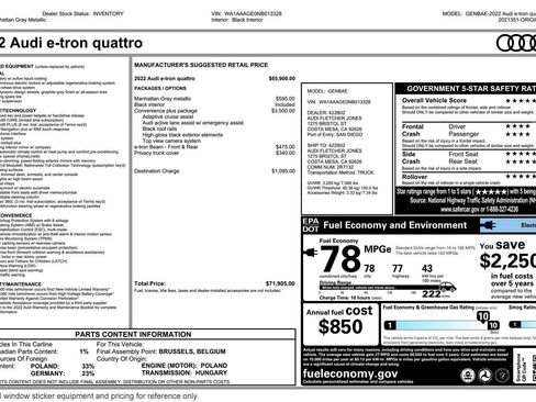 Used 2022 Audi e-tron Premium w/ Convenience Plus Package image 3