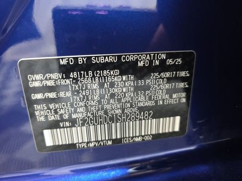 Certified 2025 Subaru Crosstrek 2.0i Premium AWD/4WD image 36