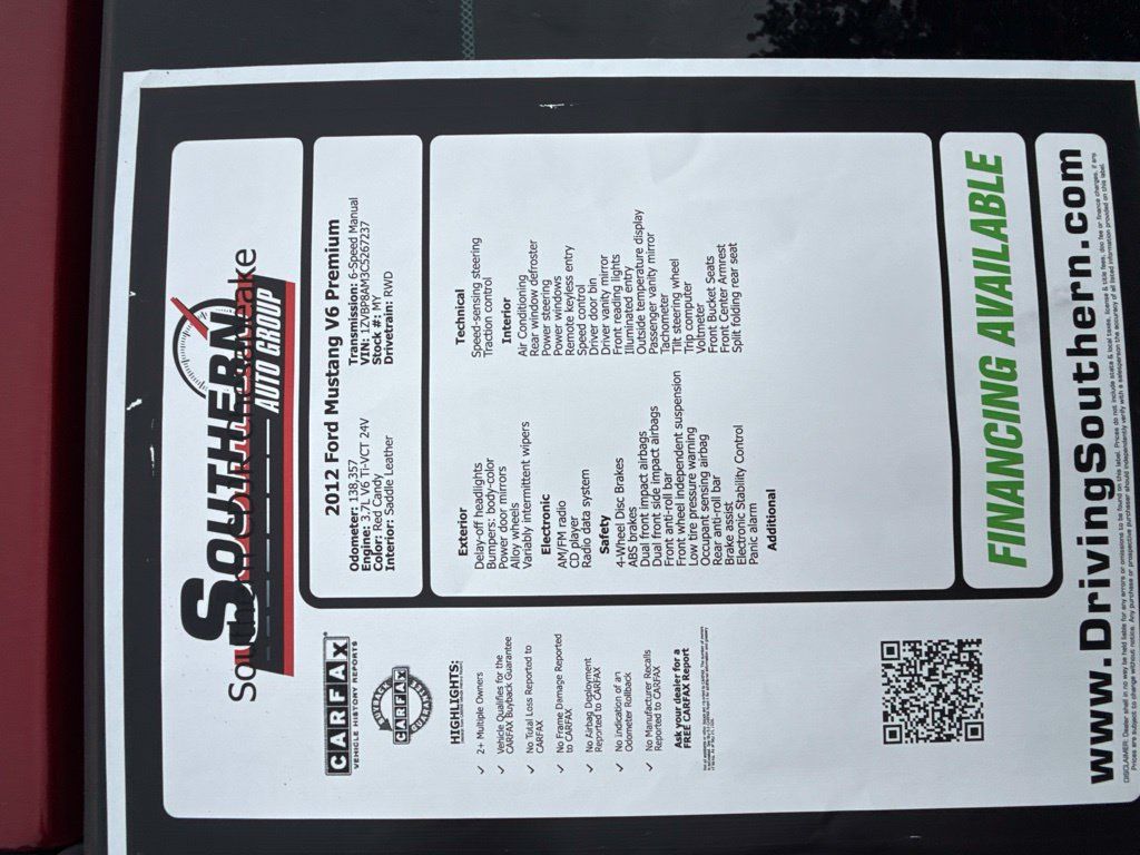 Used 2012 Ford Mustang Premium RWD image 11