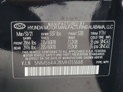 Used 2021 Hyundai Santa Fe SEL w/ Convenience Package FWD image 33