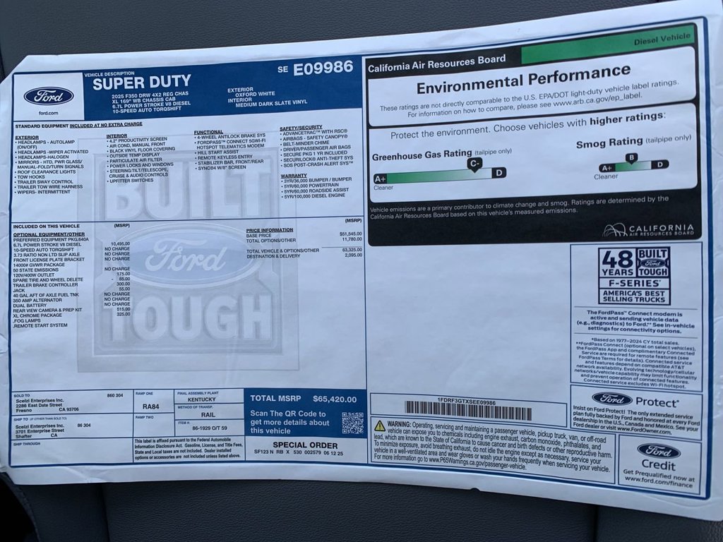 New 2025 Ford F350 XL w/ XL Chrome Package RWD image 42