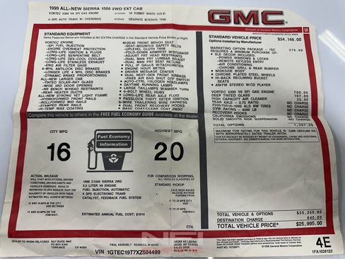 Used 1999 GMC Sierra 1500 2WD Extended Cab image 41
