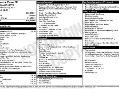 Used 2026 Hyundai Venue SEL FWD image 29