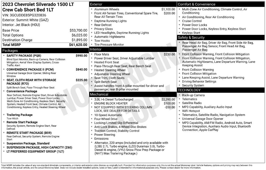Used 2023 Chevrolet Silverado 1500 LT w/ Safety Package AWD/4WD image 6