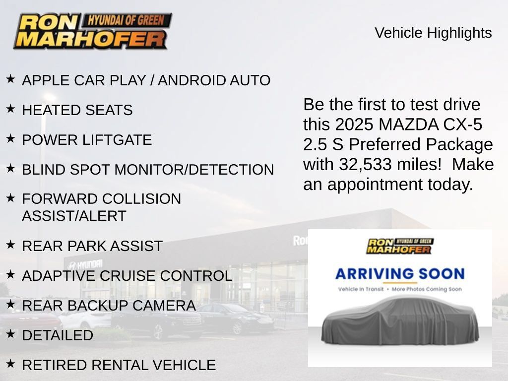 Used 2025 MAZDA CX-5 AWD 2.5 S w/ Preferred Package image 2