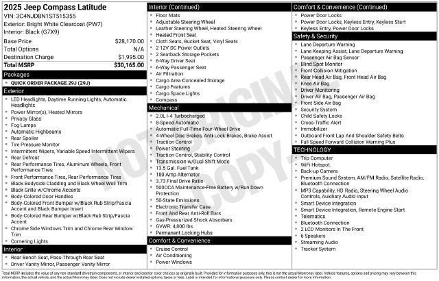 Used 2025 Jeep Compass Latitude AWD/4WD image 2