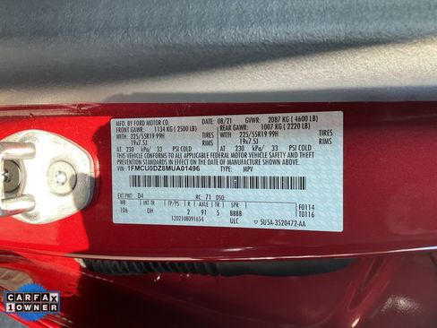 Used 2021 Ford Escape Titanium w/ Titanium Elite Package image 21