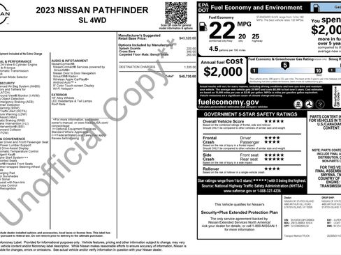 Used 2023 Nissan Pathfinder SL image 2