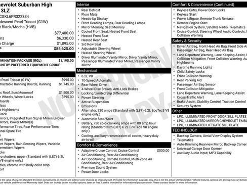 Used 2023 Chevrolet Suburban High Country w/ LPO, Illumination Package RWD image 6